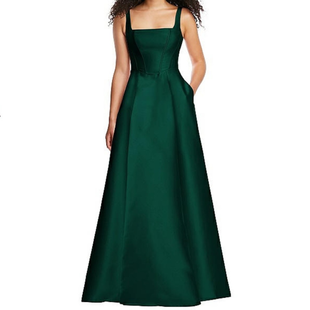 Hunter Green Alfred Sung Formal Dress